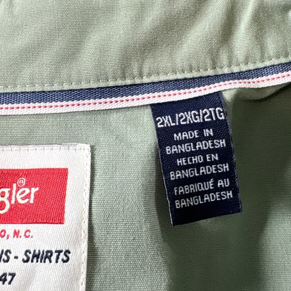 Wrangler Men's Relaxed Fit Woven Button Up Work Shirt Top NWT Sz 2XL - Picture 3 of 7